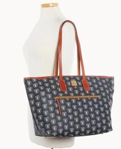 NFL Raiders Large Tote RAIDERS 14 NFL Raiders Large Tote RAIDERS -Online Sale Dooney & Bourke B1855G NJBLPATNRAID ALT4