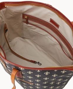 NFL Saints Large Tote SAINTS 13 NFL Saints Large Tote SAINTS -Online Sale Dooney & Bourke B1855G NJBLPATNSNTS ALT2