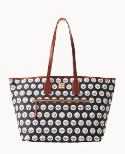 NFL Steelers Large Tote STEELERS -Online Sale Dooney & Bourke B1855G NJBLPATNSTLR 2