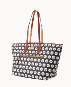 NFL Steelers Large Tote STEELERS -Online Sale Dooney & Bourke B1855G NJBLPATNSTLR ALT1 1