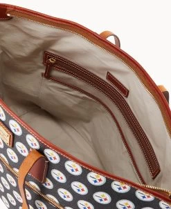 NFL Steelers Large Tote STEELERS -Online Sale Dooney & Bourke B1855G NJBLPATNSTLR ALT2 1
