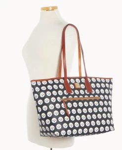 NFL Steelers Large Tote STEELERS -Online Sale Dooney & Bourke B1855G NJBLPATNSTLR ALT4