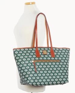 NFL Packers Large Tote PACKERS -Online Sale Dooney & Bourke B1855G NJGRPATNPCKR ALT4