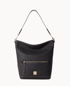 Ostrich Hobo Black Black