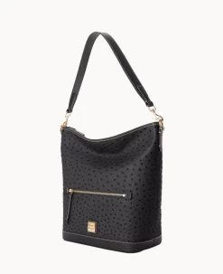 Ostrich Hobo Black Black -Online Sale Dooney & Bourke B1863G OTBLPABL ALT1 1