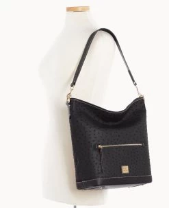 Ostrich Hobo Black Black -Online Sale Dooney & Bourke B1863G OTBLPABL ALT4 1