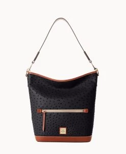 Ostrich Hobo Black Black -Online Sale Dooney & Bourke B1863G OTBLPAKR