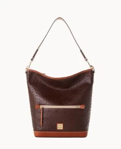 Ostrich Hobo Black Black -Online Sale Dooney & Bourke B1863G OTBMPAKR