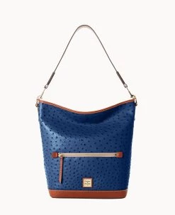 Ostrich Hobo Black Black -Online Sale Dooney & Bourke B1863G OTNVPAKR