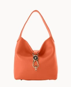 Pebble Grain Small Logo Lock Sac Midnight Blue -Online Sale Dooney & Bourke B1892G 9PCR9PCR