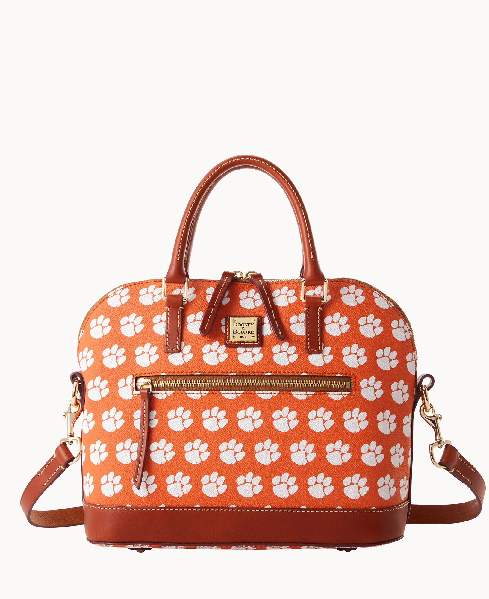 Collegiate Clemson University Domed Zip Satchel CLEMSON 11 Collegiate Clemson University Domed Zip Satchel CLEMSON - Image 9