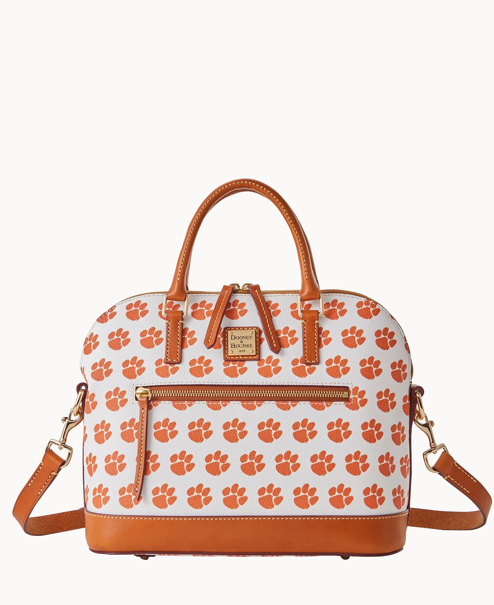 Collegiate Clemson University Domed Zip Satchel CLEMSON 7 Collegiate Clemson University Domed Zip Satchel CLEMSON - Image 5