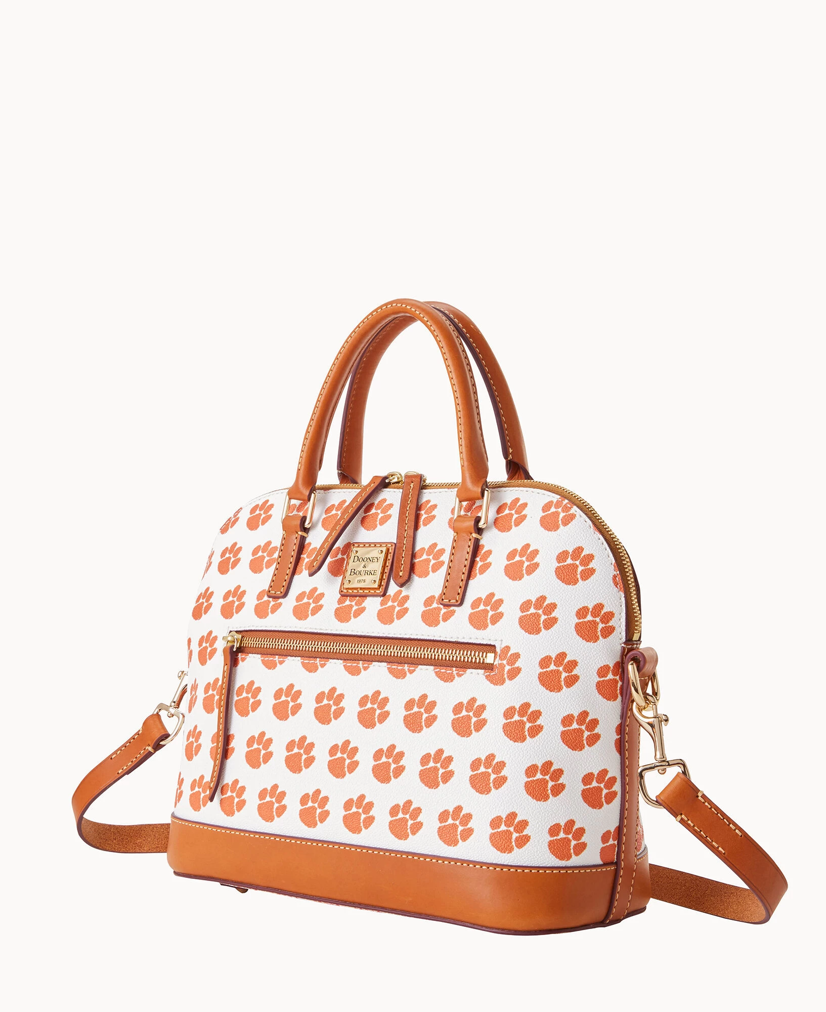Collegiate Clemson University Domed Zip Satchel CLEMSON 4 Collegiate Clemson University Domed Zip Satchel CLEMSON - Image 2