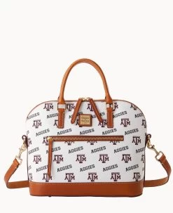 Collegiate Texas Achr(38)M University Domed Zip Satchel TEXAS A&M -Online Sale Dooney & Bourke B1914G AAWHPANATXAM 1