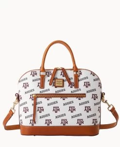 Collegiate Texas Achr(38)M University Domed Zip Satchel TEXAS A&M -Online Sale Dooney & Bourke B1914G AAWHPANATXAM 2