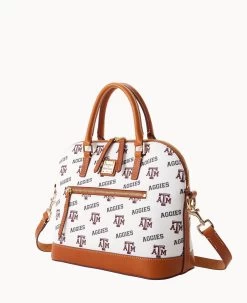 Collegiate Texas Achr(38)M University Domed Zip Satchel TEXAS A&M -Online Sale Dooney & Bourke B1914G AAWHPANATXAM ALT1 1
