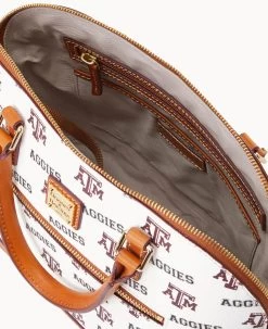 Collegiate Texas Achr(38)M University Domed Zip Satchel TEXAS A&M -Online Sale Dooney & Bourke B1914G AAWHPANATXAM ALT2