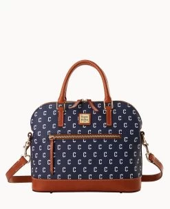 MLB Guardians Domed Zip Satchel Guardians 15 MLB Guardians Domed Zip Satchel Guardians -Online Sale Dooney & Bourke B1914G MJNVPATNGUAR 1