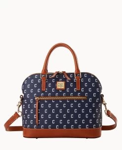 MLB Guardians Domed Zip Satchel Guardians 19 MLB Guardians Domed Zip Satchel Guardians -Online Sale Dooney & Bourke B1914G MJNVPATNGUAR 2