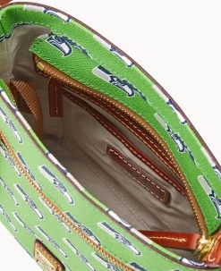 NFL Seahawks Small Zip Crossbody SEAHAWKS -Online Sale Dooney & Bourke B1915G NJGRPATNSEAH ALT2 1