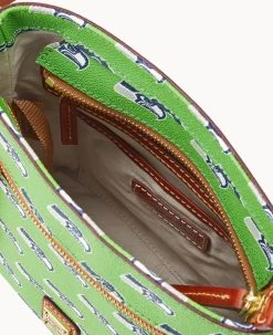 NFL Seahawks Small Zip Crossbody SEAHAWKS -Online Sale Dooney & Bourke B1915G NJGRPATNSEAH ALT2