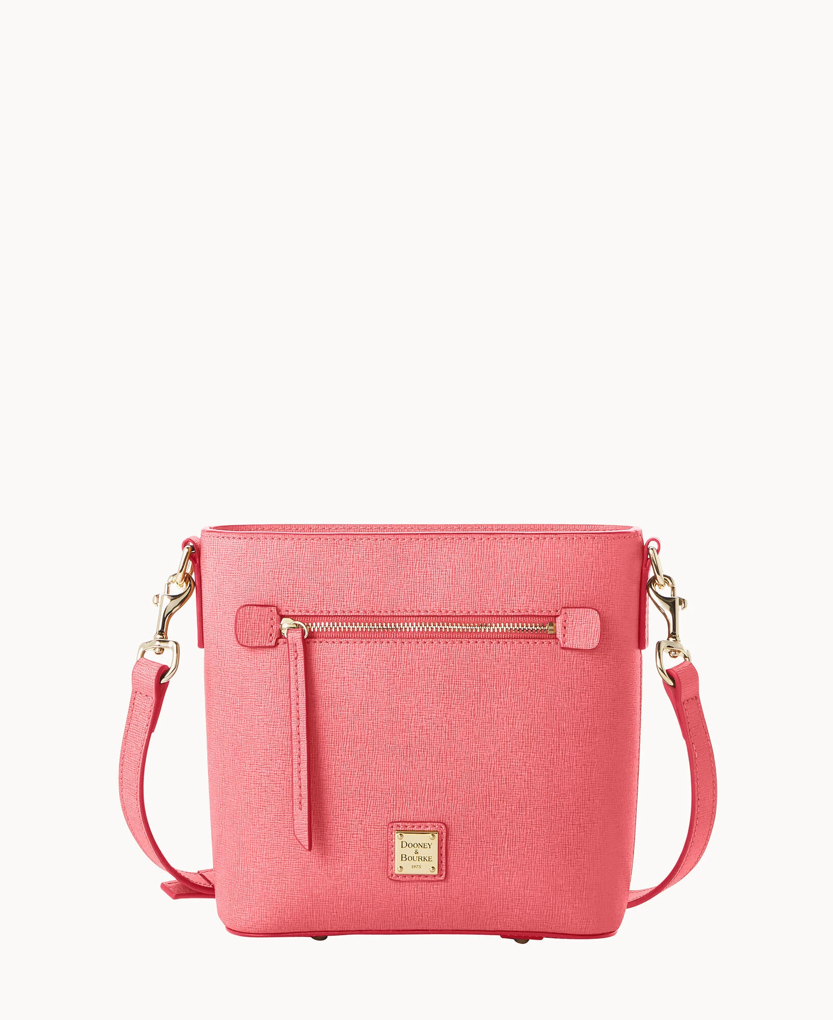 Saffiano Small Zip Crossbody Bubble Gum 3 Saffiano Small Zip Crossbody Bubble Gum