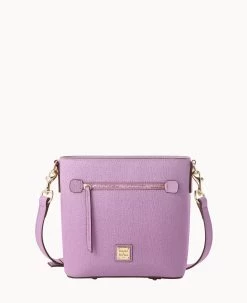 Saffiano Small Zip Crossbody Bubble Gum 35 Saffiano Small Zip Crossbody Bubble Gum -Online Sale Dooney & Bourke B1915G SILUSILU0002