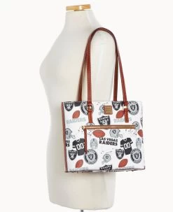 NFL Raiders Shopper RAIDERS -Online Sale Dooney & Bourke B1924G QWMWPATNRAID ALT4 1