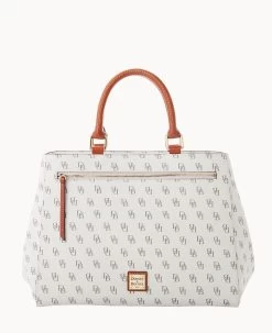 Gretta Zip Satchel Bone 28 Gretta Zip Satchel Bone -Online Sale Dooney & Bourke B1930G NGBOPATN 1