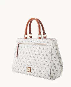 Gretta Zip Satchel Bone 30 Gretta Zip Satchel Bone -Online Sale Dooney & Bourke B1930G NGBOPATN ALT1 1
