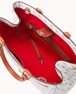 Gretta Zip Satchel Bone 25 Gretta Zip Satchel Bone -Online Sale Dooney & Bourke B1930G NGBOPATN ALT2