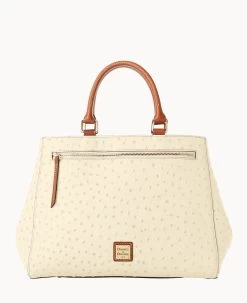 Ostrich Zip Satchel Bone -Online Sale Dooney & Bourke B1930G OTBOPAKR 1