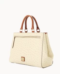 Ostrich Zip Satchel Bone -Online Sale Dooney & Bourke B1930G OTBOPAKR ALT1 1