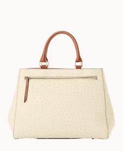 Ostrich Zip Satchel Bone -Online Sale Dooney & Bourke B1930G OTBOPAKR ALT3 1