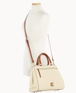 Ostrich Zip Satchel Bone -Online Sale Dooney & Bourke B1930G OTBOPAKR ALT4