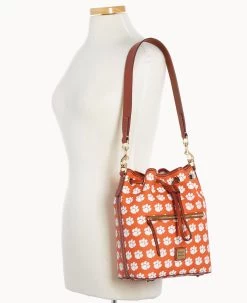 Collegiate Clemson University Drawstring CLEMSON -Online Sale Dooney & Bourke B1935G AAORPATNCLM0 ALT4 1