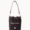 Ostrich Drawstring Black -Online Sale Dooney & Bourke B1935G OTBLPABL