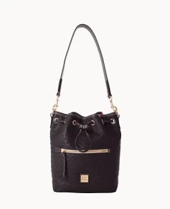 Ostrich Drawstring Black -Online Sale Dooney & Bourke B1935G OTBLPABL 2