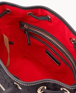 Ostrich Drawstring Black -Online Sale Dooney & Bourke B1935G OTBLPABL ALT2