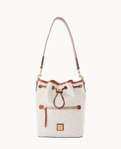 Ostrich Drawstring Black -Online Sale Dooney & Bourke B1935G OTBOPAKR