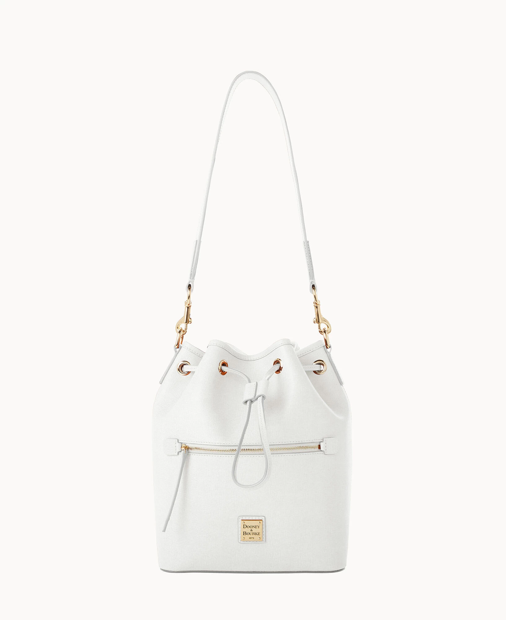 Saffiano Drawstring Off White 3 Saffiano Drawstring Off White