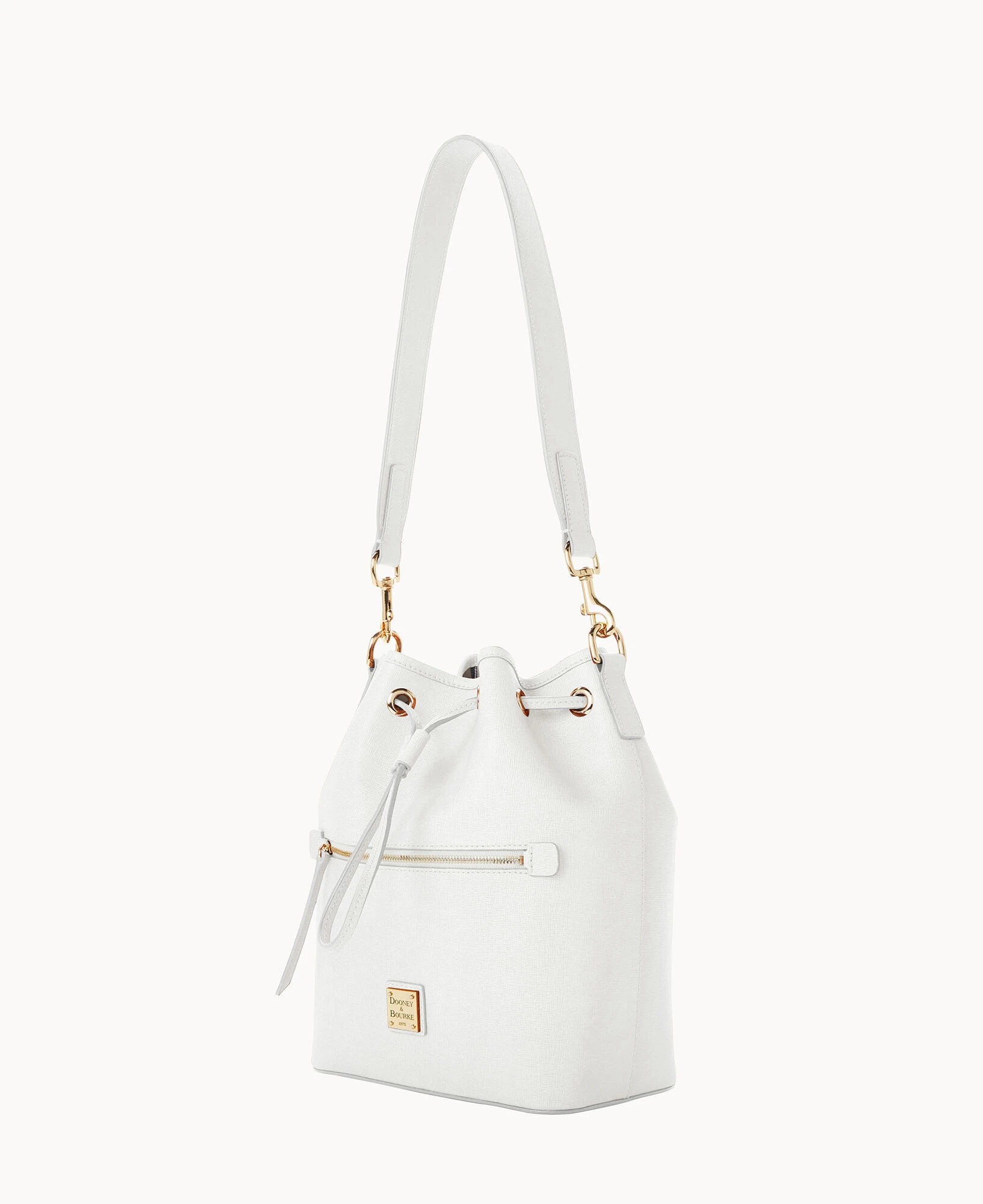 Saffiano Drawstring Off White 5 Saffiano Drawstring Off White - Image 3