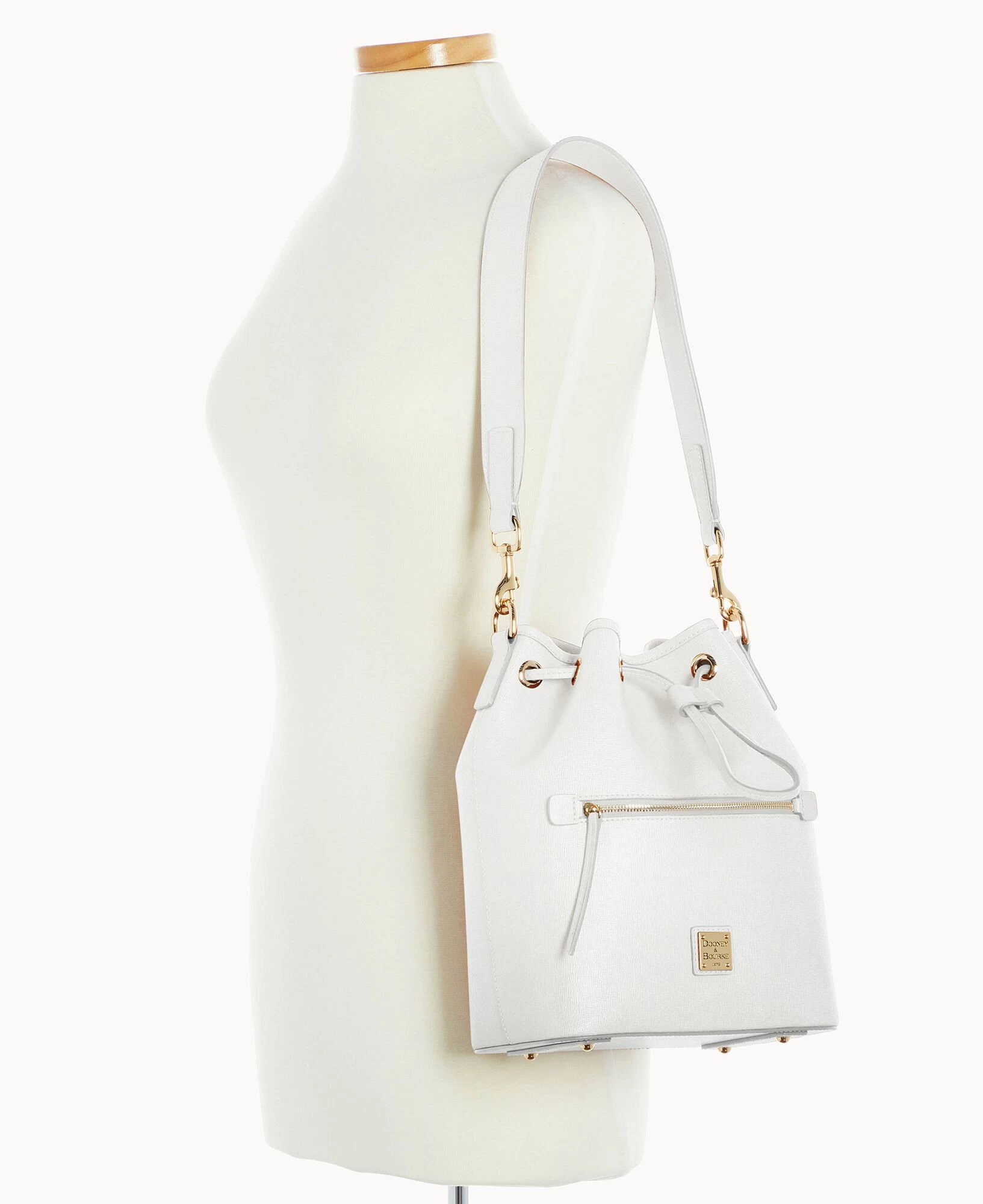 Saffiano Drawstring Off White 12 Saffiano Drawstring Off White - Image 10