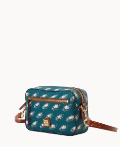 NFL Eagles Camera Zip Crossbody Eagles 12 NFL Eagles Camera Zip Crossbody Eagles -Online Sale Dooney & Bourke B1936G NJGRPATNEAGL ALT1