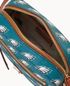 NFL Eagles Camera Zip Crossbody Eagles 13 NFL Eagles Camera Zip Crossbody Eagles -Online Sale Dooney & Bourke B1936G NJGRPATNEAGL ALT2