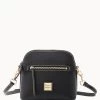 Saffiano Domed Crossbody Black
