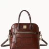 Denison Domed Satchel Cognac -Online Sale Dooney & Bourke B1954G 8DCGPABM