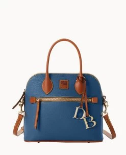 Pebble Grain Domed Satchel Slate -Online Sale Dooney & Bourke B1954G 9PJEPAKR