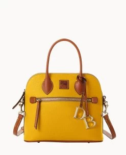 Pebble Grain Domed Satchel Slate -Online Sale Dooney & Bourke B1954G 9PMTPAKR