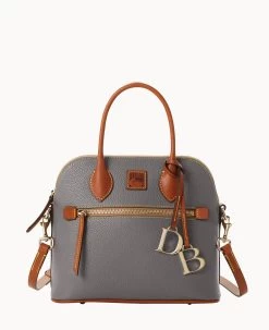 Pebble Grain Domed Satchel Slate -Online Sale Dooney & Bourke B1954G 9PSLPAKR 1